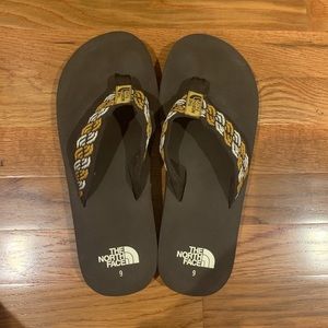 North Face Pattern Flip Flops